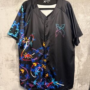 Excision Black Floral Lost Lands Baseball Jersey